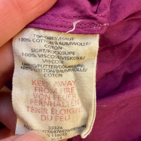 Mini Boden Purple & Yellow Star Long Sleeve Ruffle Dress Size 5-6 Y - Picture 6 of 11